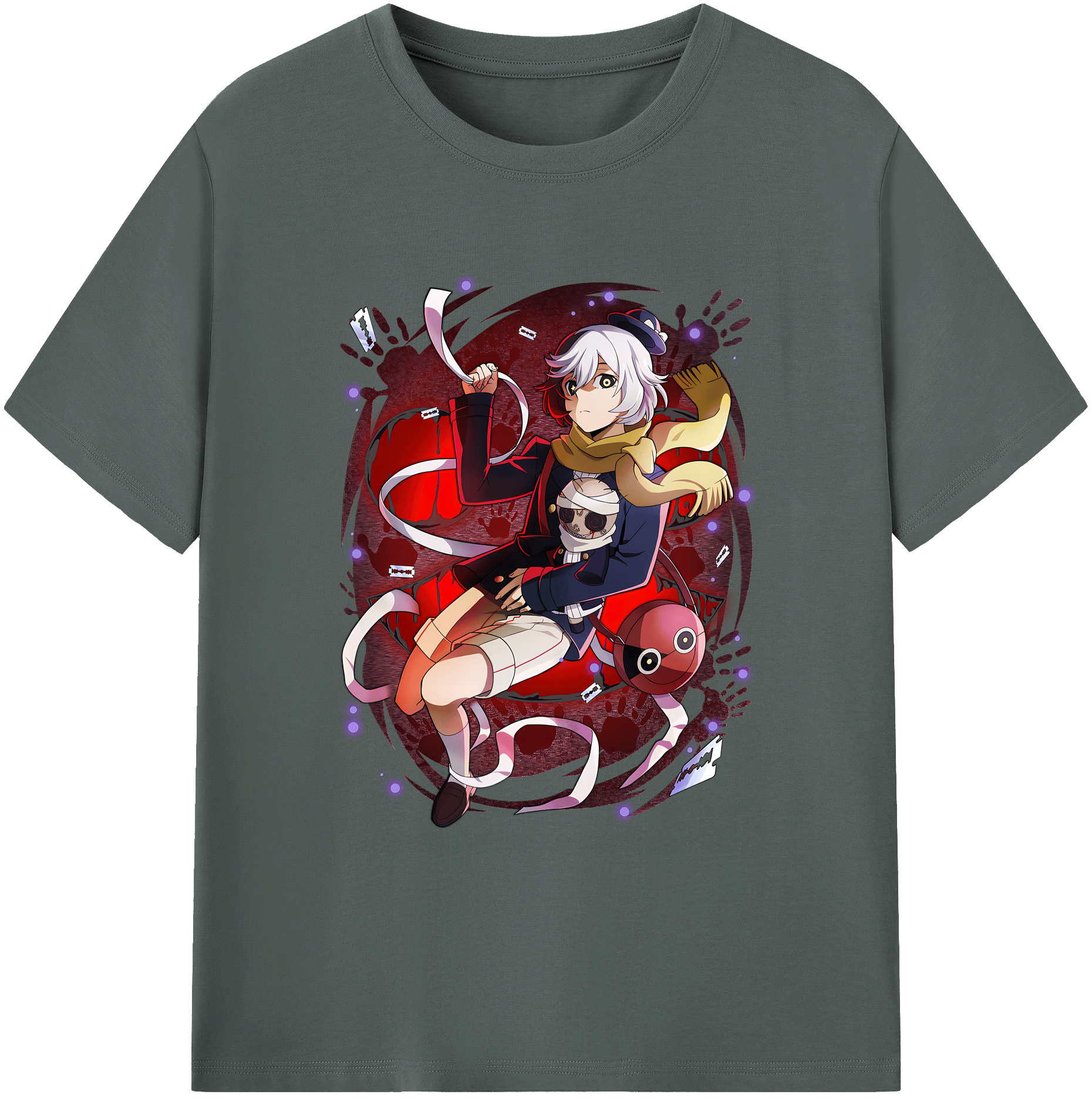 （画像用） 文豪ストレイドッグス Bungo Stray Dogs 綿100％ メンズ半袖Tシャツ｜肌触りやわらか＆通気性